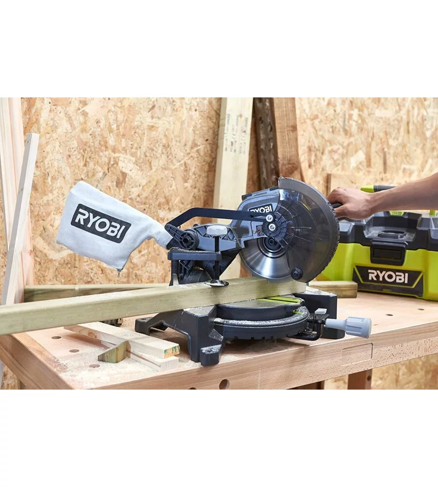 TRONCATRICE A BATTERIA 18V RYOBI EMS190DCL, SOLO CORPO MACCHINA BATTERIA NON INCLUSA - RYOBI