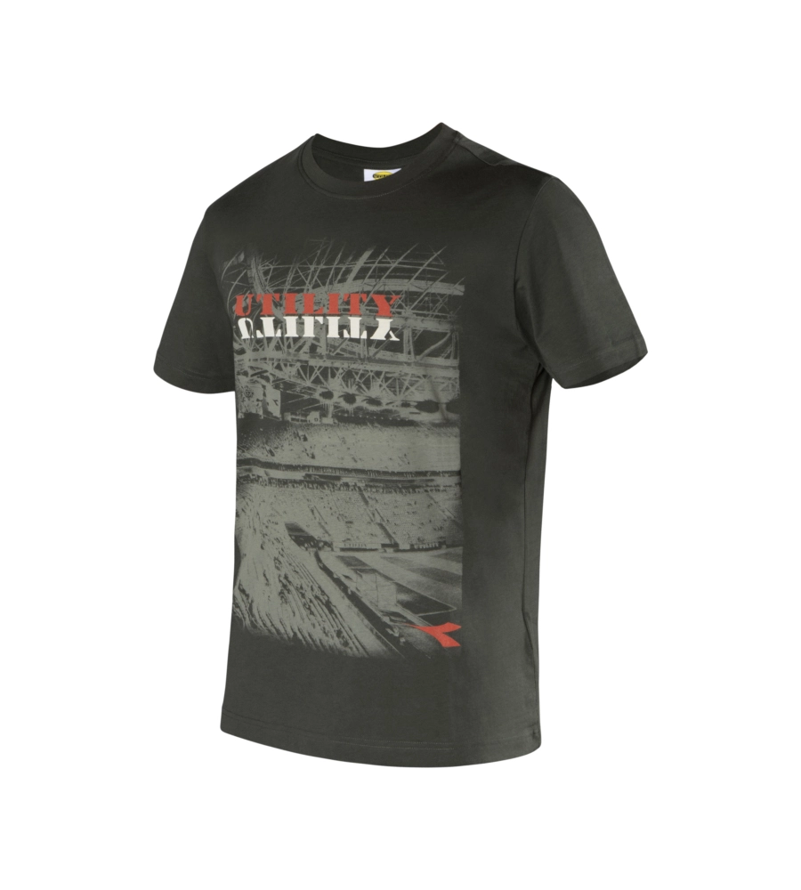 DIADORA T-SHIRT DA LAVORO A MANICHE CORTE ORGANIC VERDE,  TG XXL