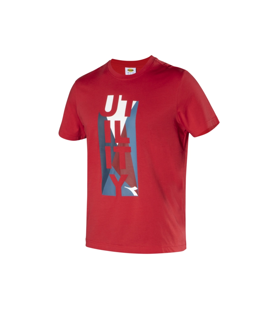 DIADORA T-SHIRT DA LAVORO MANICHE CORTE ORGANIC ROSSO, TG L