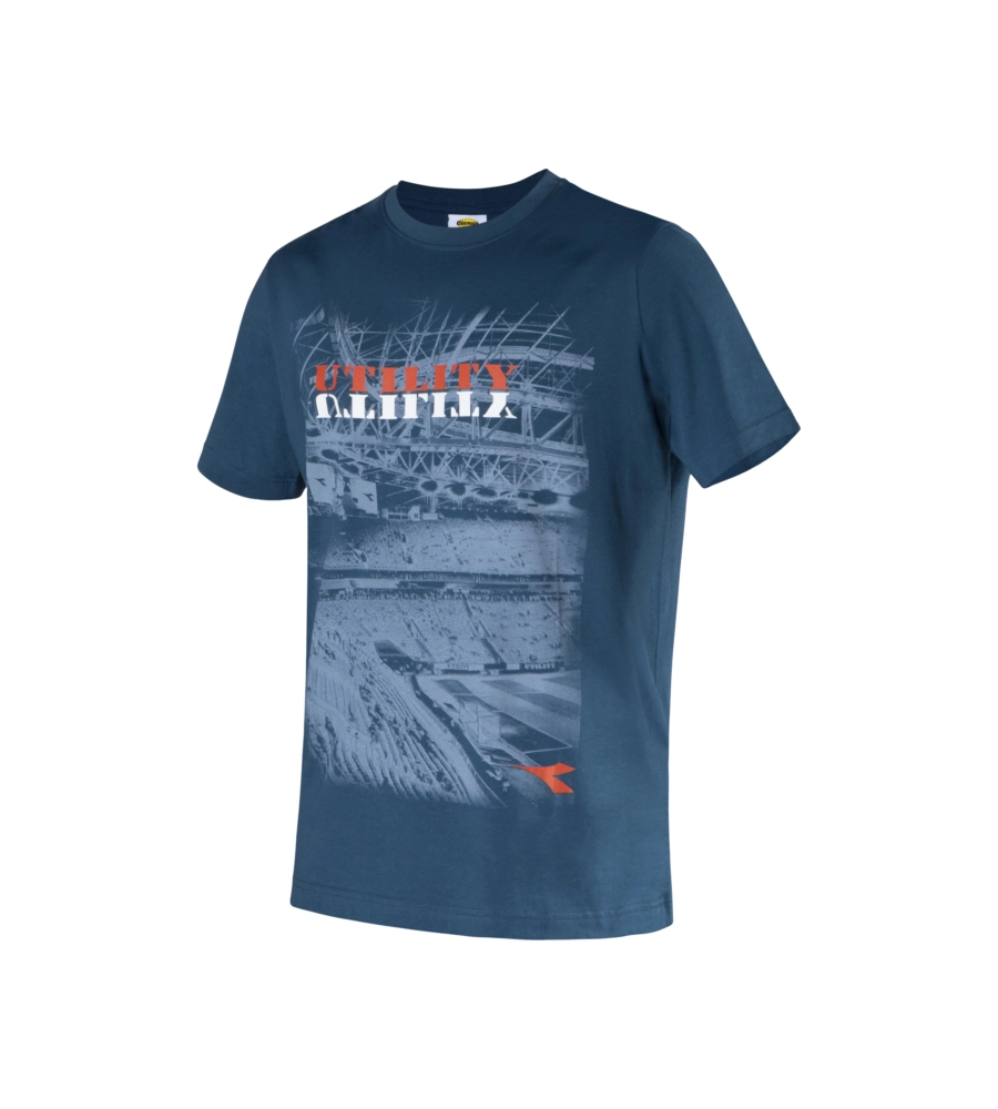 DIADORA T-SHIRT DA LAVORO MANICA CORTA ORGANIC BLU, TG XL