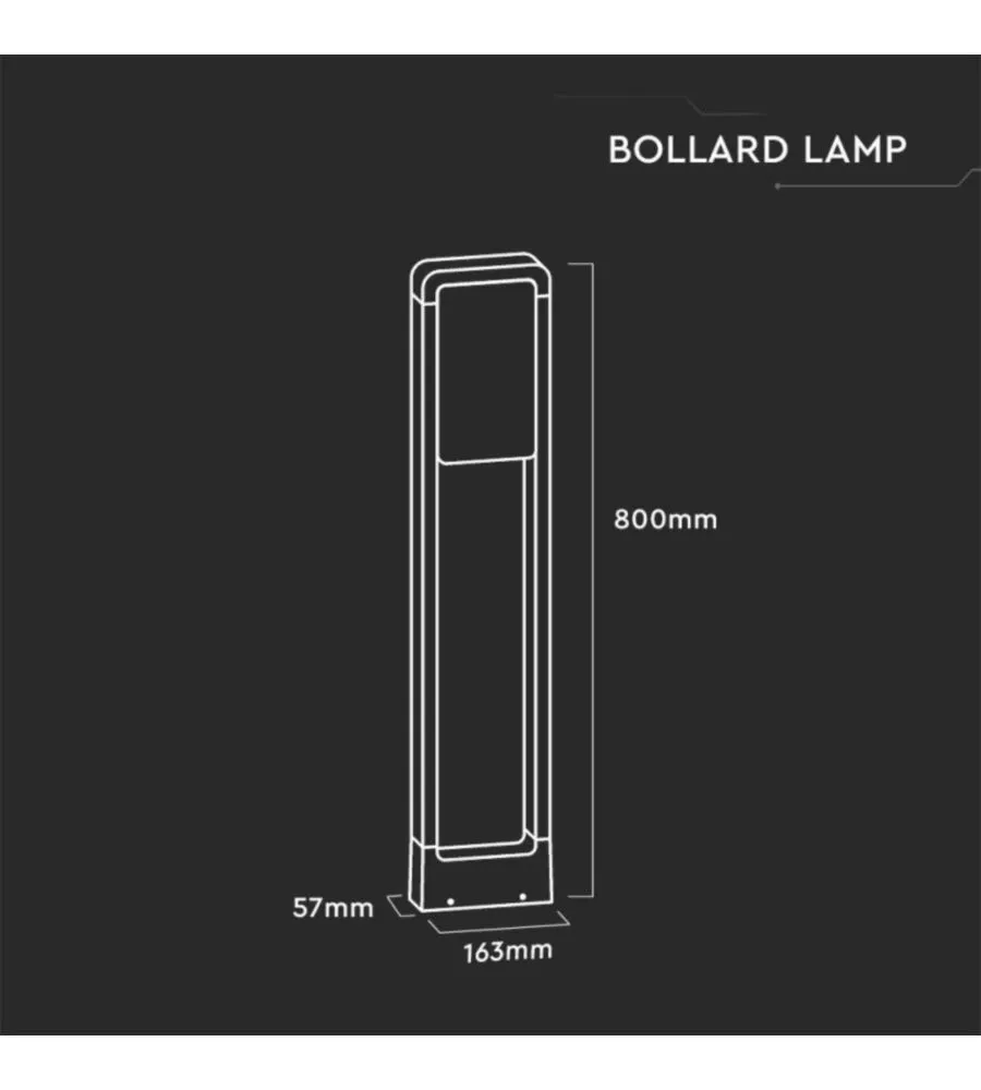 PALETTO LED PER ESTERNO BIANCO 3000K, 10W