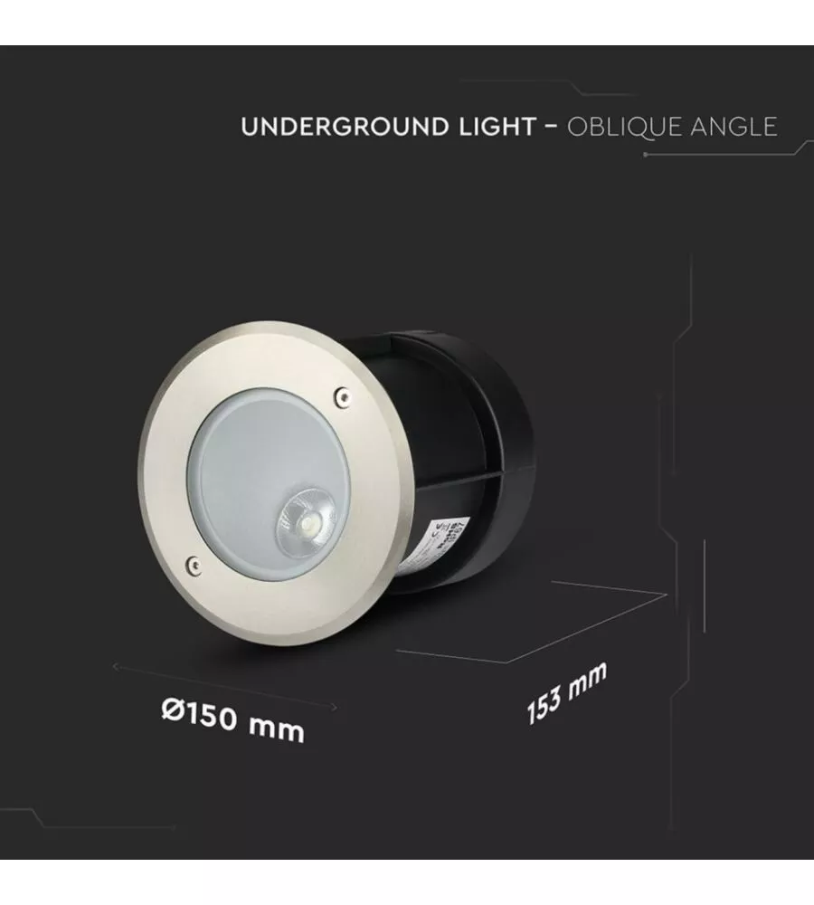 FARETTO LED SEGNAPASSO AD INCASSO FASCIO DI LUCE 20° 4000K, 8W