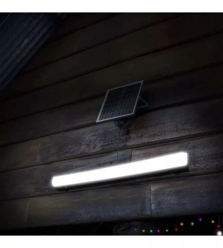 PLAFONIERA LED PER ESTERNI CON PANNELLO SOLARE E SENSORE DI MOVIMENTO