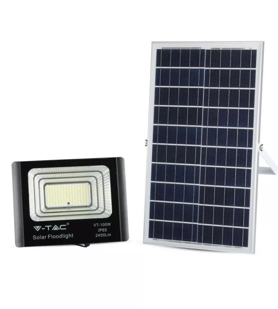 FARO LED CON PANNELLO SOLARE E TELECOMANDO 6000K, 35W