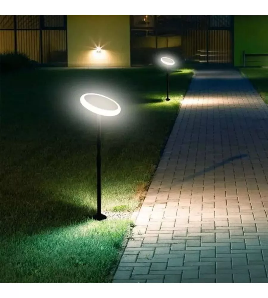 PIANTANA SOLARE LED DA ESTERNO NERO 4000K, 3W