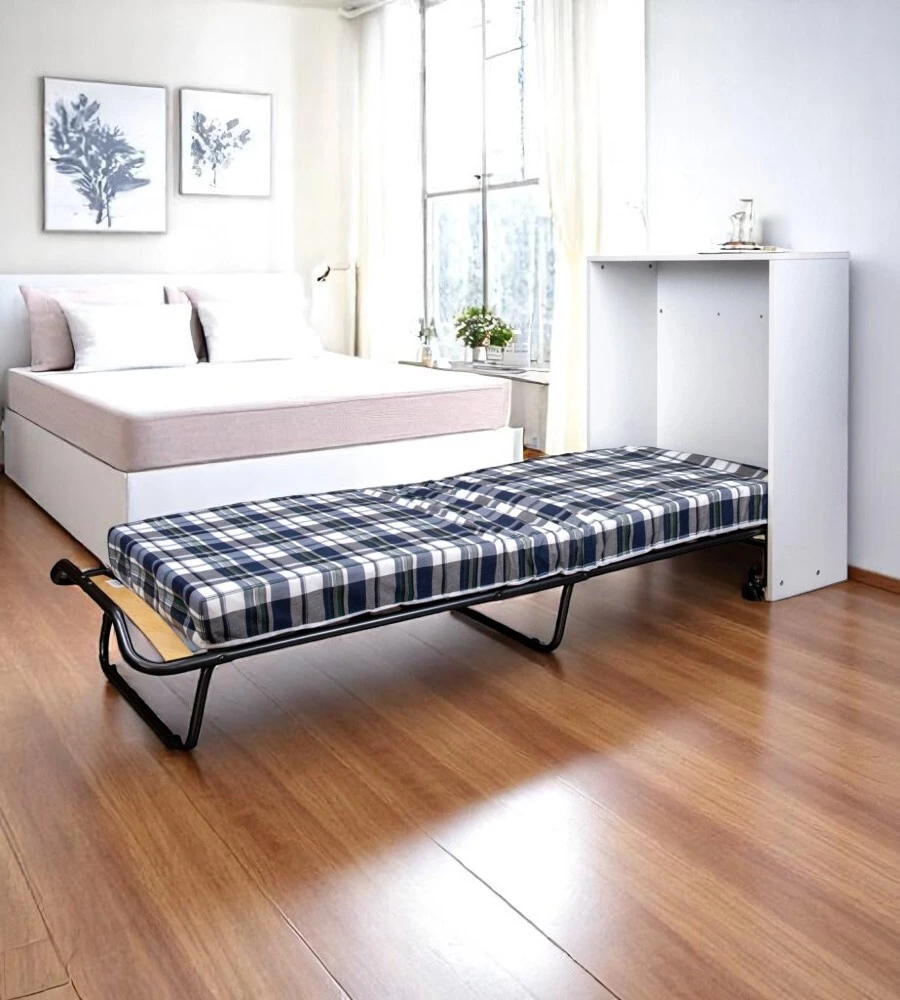 MOBILE LETTO ESTRAIBILE A SCOMPARSA CON RETE E MATERASSO 80X190 CM