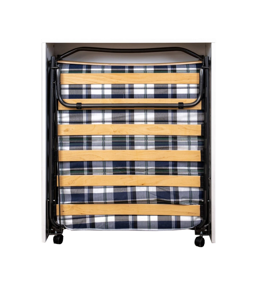 MOBILE LETTO ESTRAIBILE A SCOMPARSA CON RETE E MATERASSO 80X190 CM