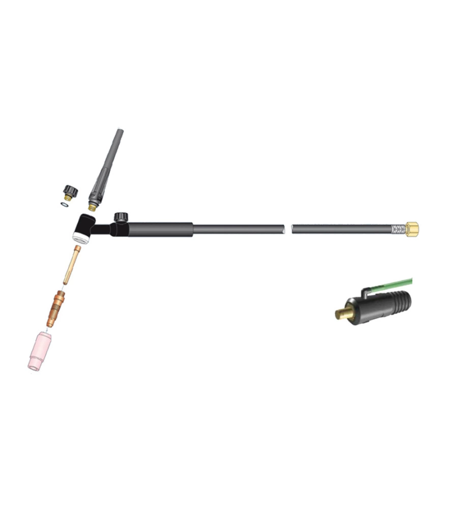 TORCIA TIG PER SALDATRICE CAT DZ 221 TIG TORCH 17V 4 METRI