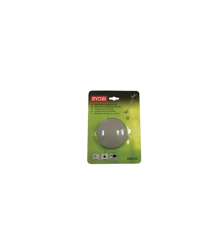 BOBINA E COPERCHIO DI RICAMBIO RYOBI RAC 122 COMPATIBILE CON TAGLIABORDI RYOBI RLT4027 - RLT5027 - RLT6030