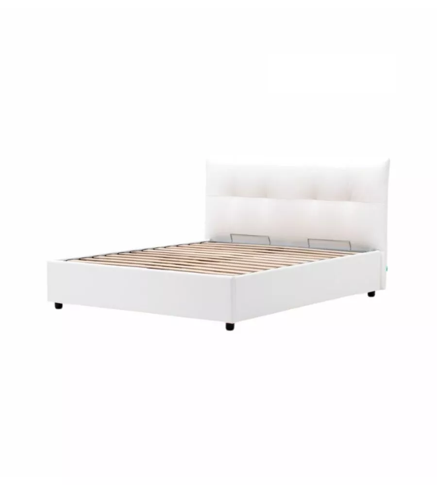 LETTO MATRIMONIALE CONTENITORE "EASY" BIANCO 160X190 CM