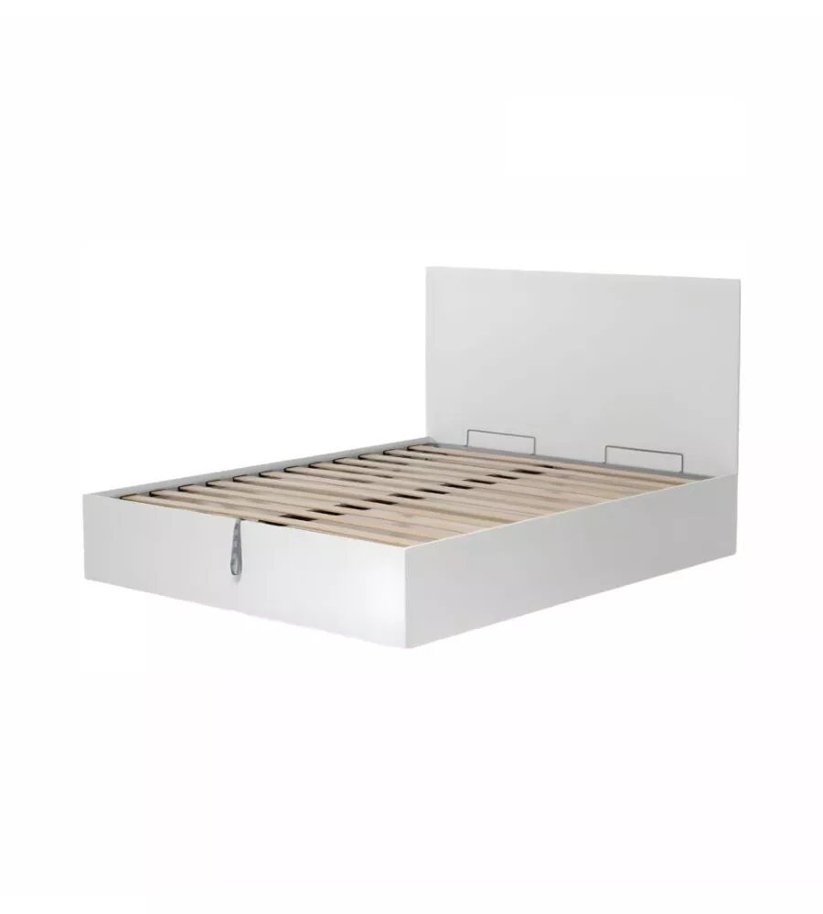 LETTO MATRIMONIALE CONTENITORE "HI BOX" BIANCO 160X190 CM