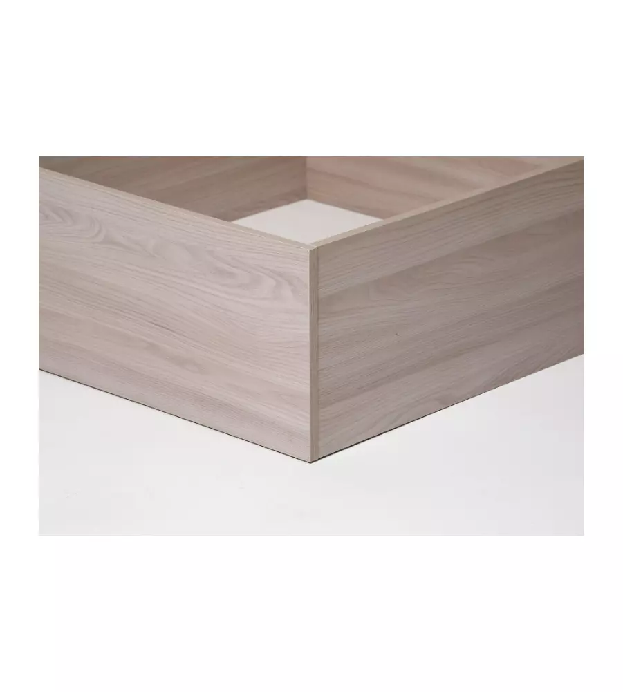 Letto una piazza e mezza con contenitore "Hi Box" olmo naturale 120x190 cm