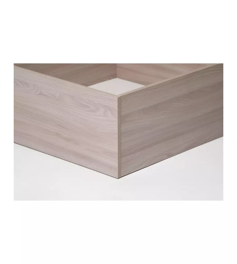 Letto singolo testata con contenitore  "Hi Box" olmo 90x190 cm