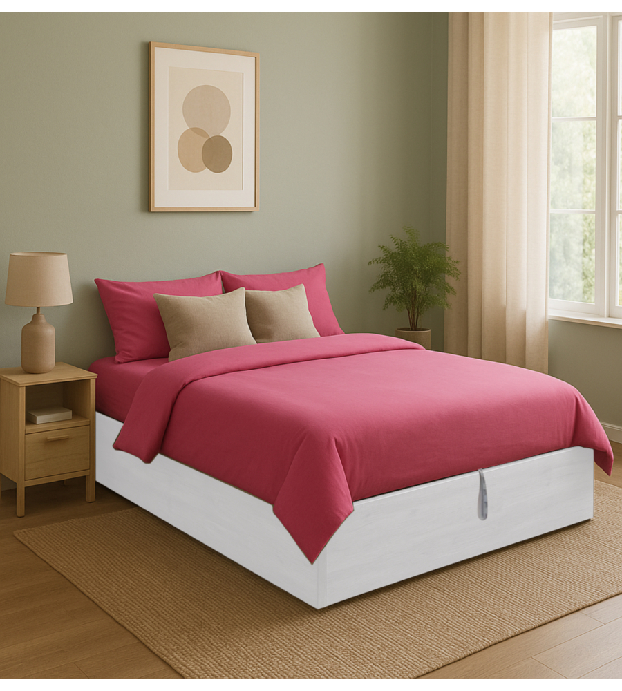 LETTO MATRIMONIALE CONTENITORE "BED BOX" BIANCO 160X190 CM