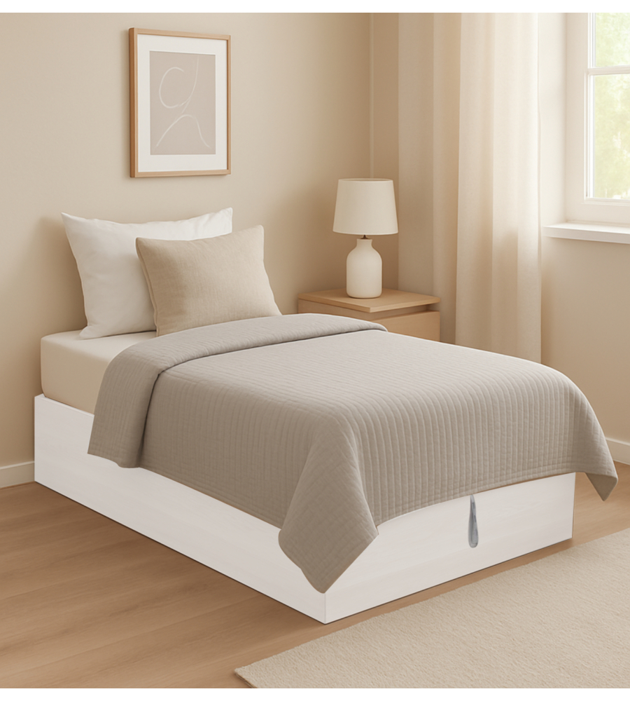 LETTO SINGOLO CONTENITORE "BED BOX" BIANCO 90X190 CM