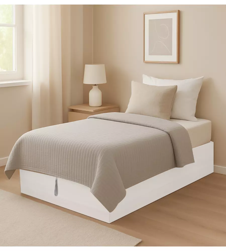 Letto singolo con contenitore  "Bed Box" bianco 90x190 cm