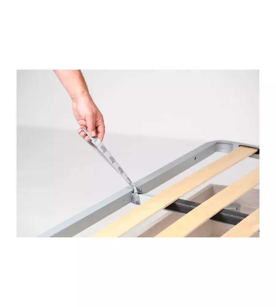 Letto singolo con rete contenitore e piedini "Bed Box" olmo naturale 90x190 cm