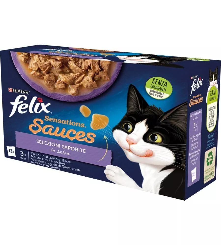 FELIX SENSATIONS SAUCES SAPORITE, 12X85 GR