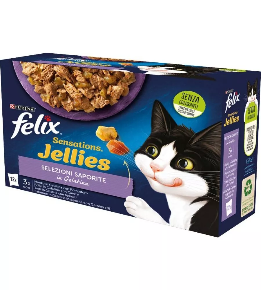 FELIX SENSATIONS JELLIES SAPORITE, 12X85 GR