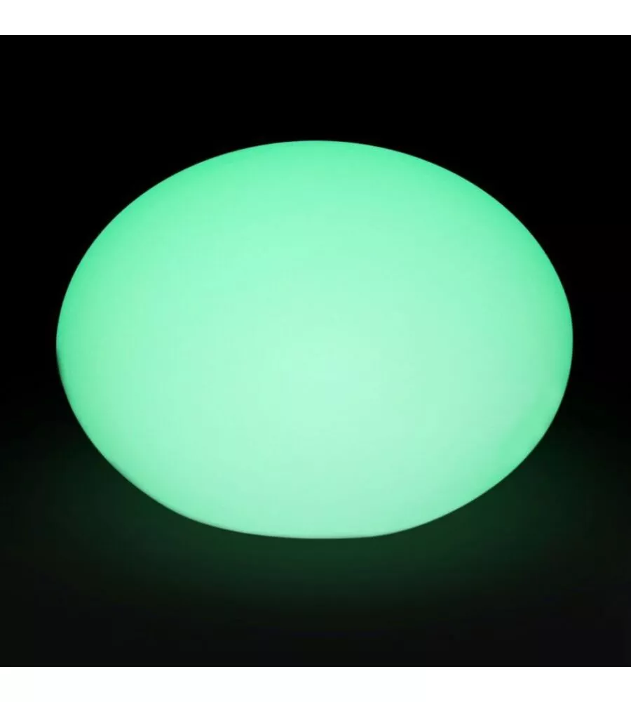 OVALE DECORATIVO DA ESTERNO LUMINOSO LED RGBB RICARICABILE 20X14 CM