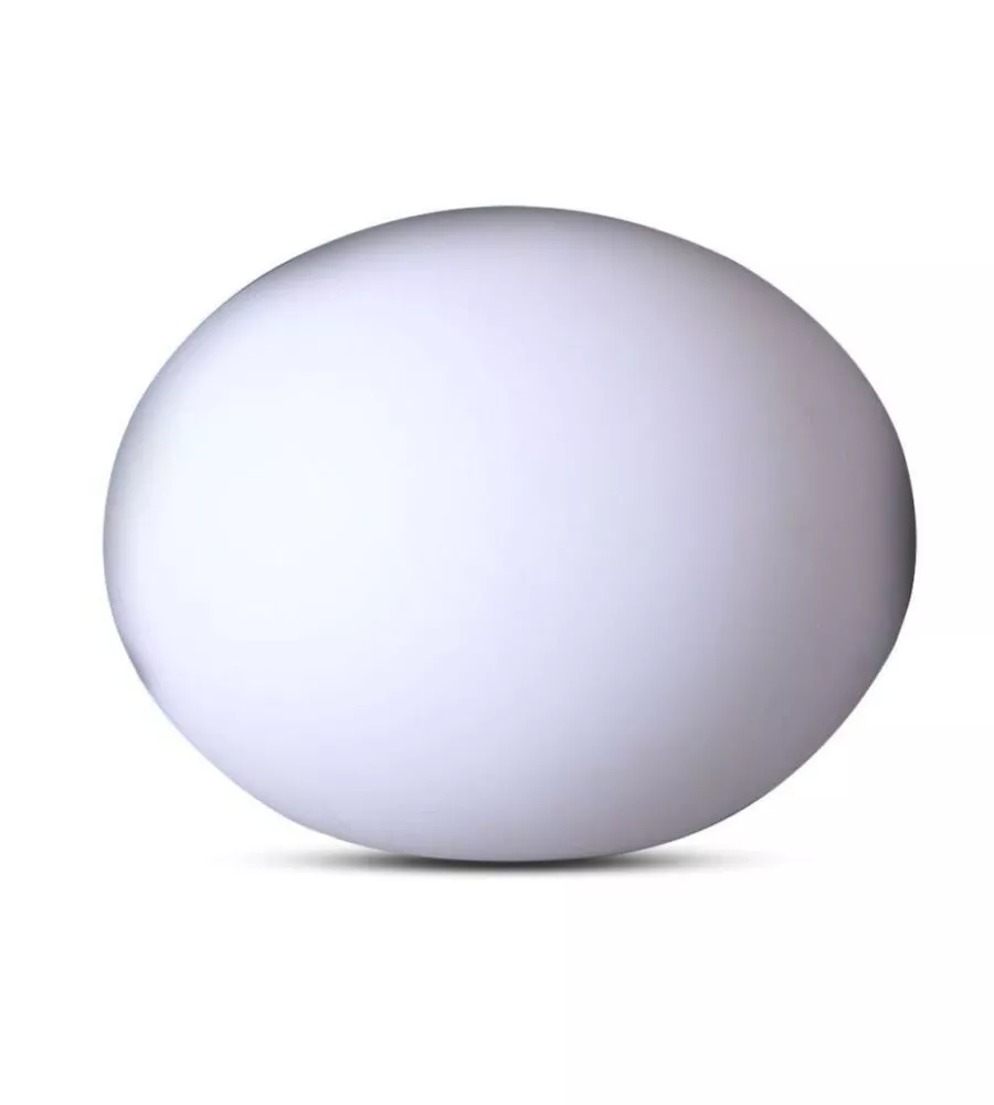 OVALE DECORATIVO DA ESTERNO LUMINOSO LED RGBB RICARICABILE 20X14 CM