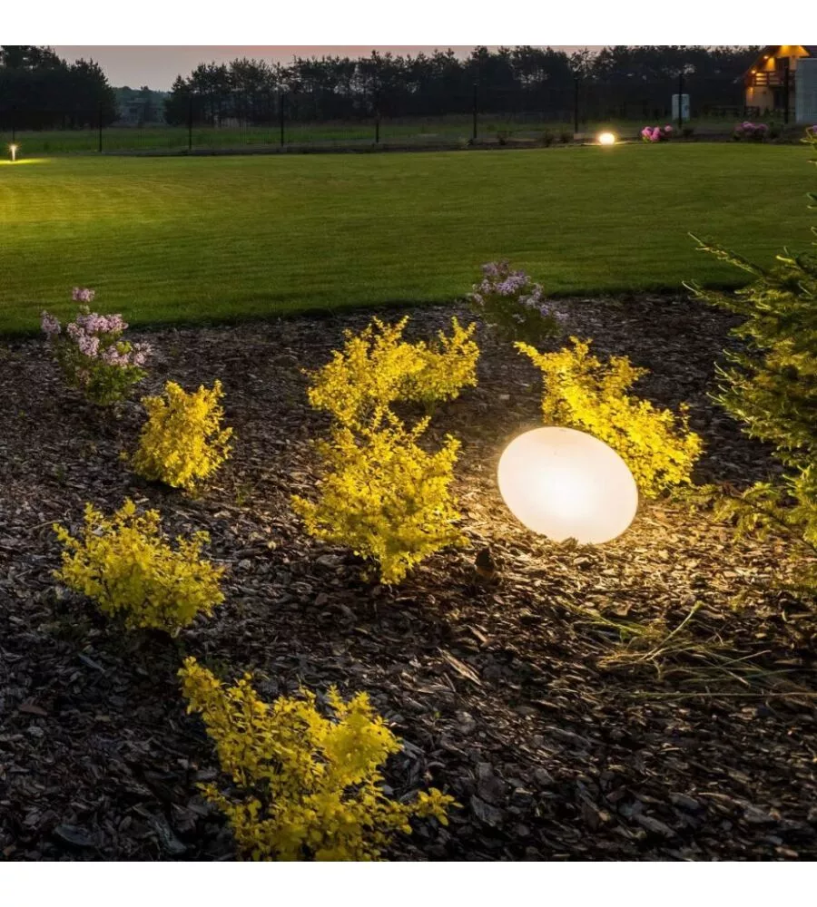 SASSO LUMINOSO DECORATIVO PER ESTERNO LED RGB 28X21X17 CM
