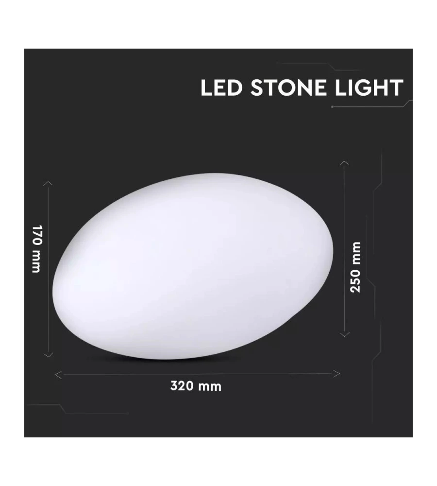 SASSO LED RGB DECORATIVO CON TELECOMANDO, 1W