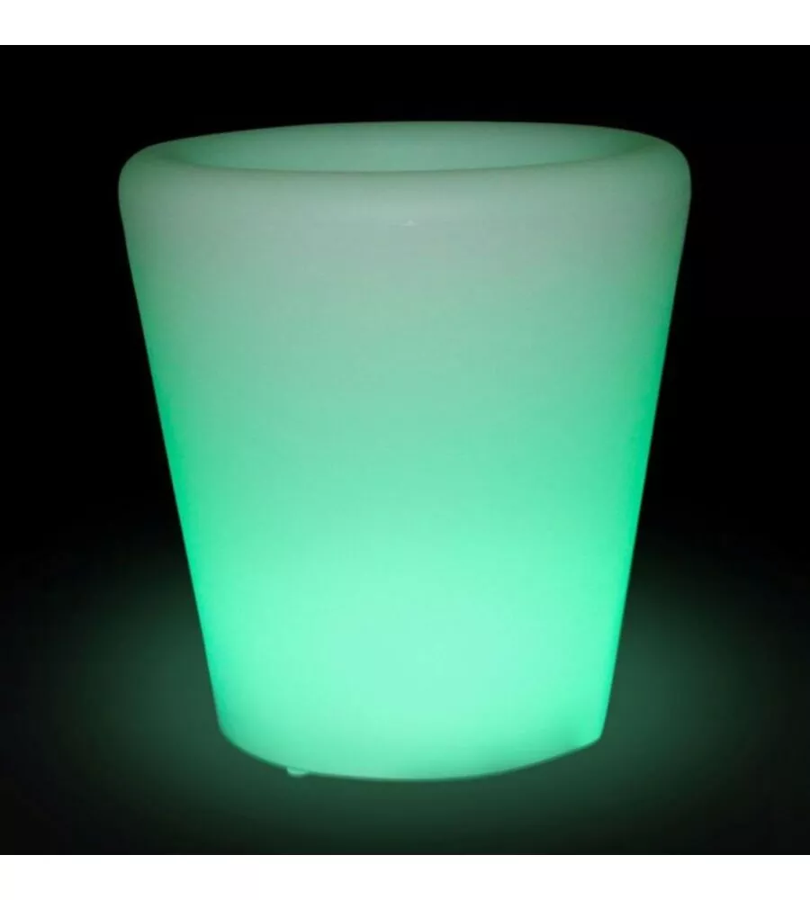 VASO DECORATIVO PER ESTERNO CON ILLUMINAZIONE LED RGB 28X29 CM