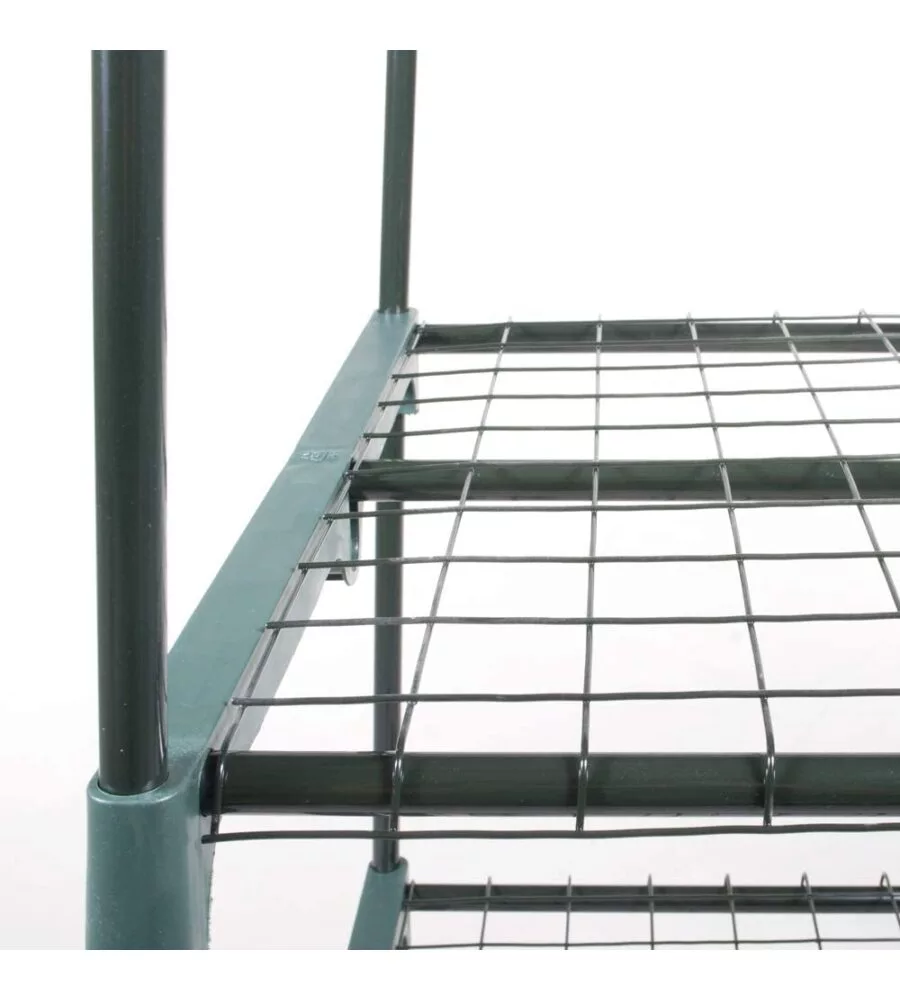 SERRA RETTANGOLARE A 2 RIPIANI CON TELO TRASPARENTE 69X49X98 CM - VERDELOOK
