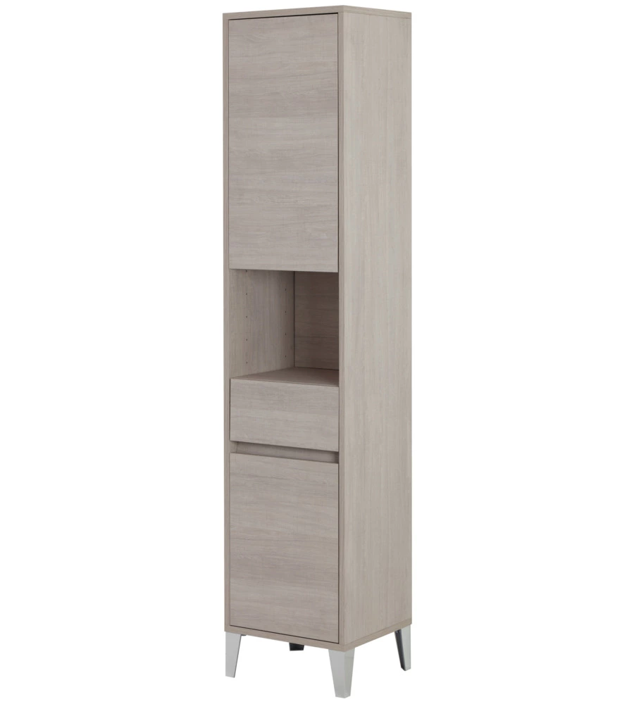 COLONNA PORTASCIUGAMANI "MONDO" ROVERE, 40X35X183 CM