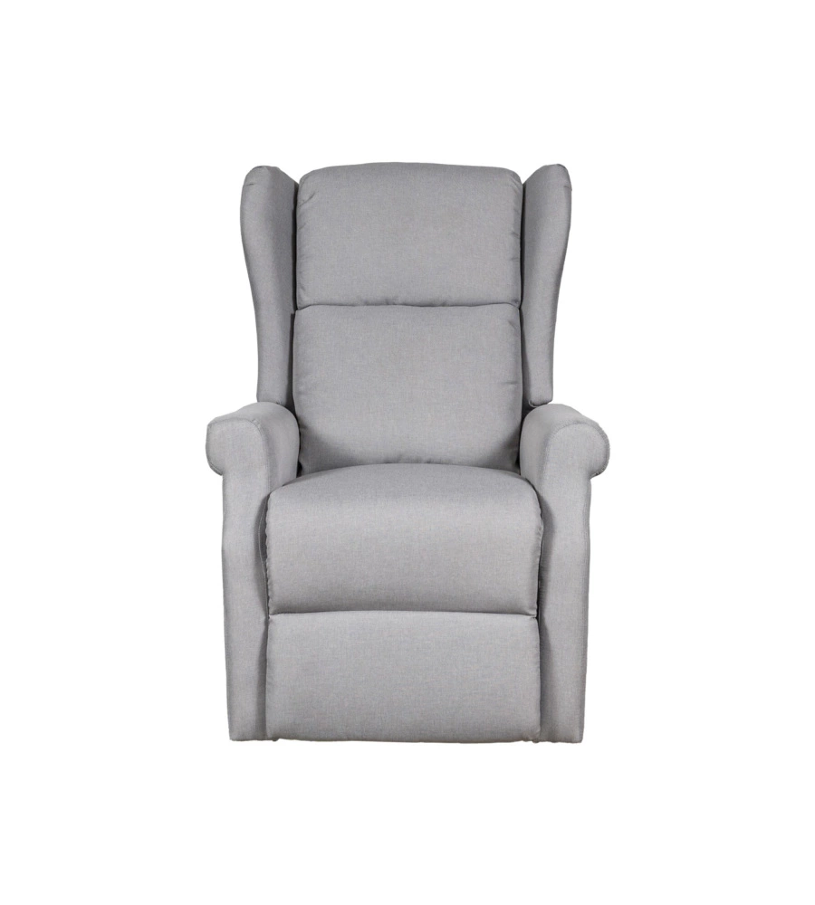POLTRONA RELAX CON RECLINER ELETTRICO BELLAHOME "BERG" TESSUTO GRIGIO, 72,5X94X109 CM