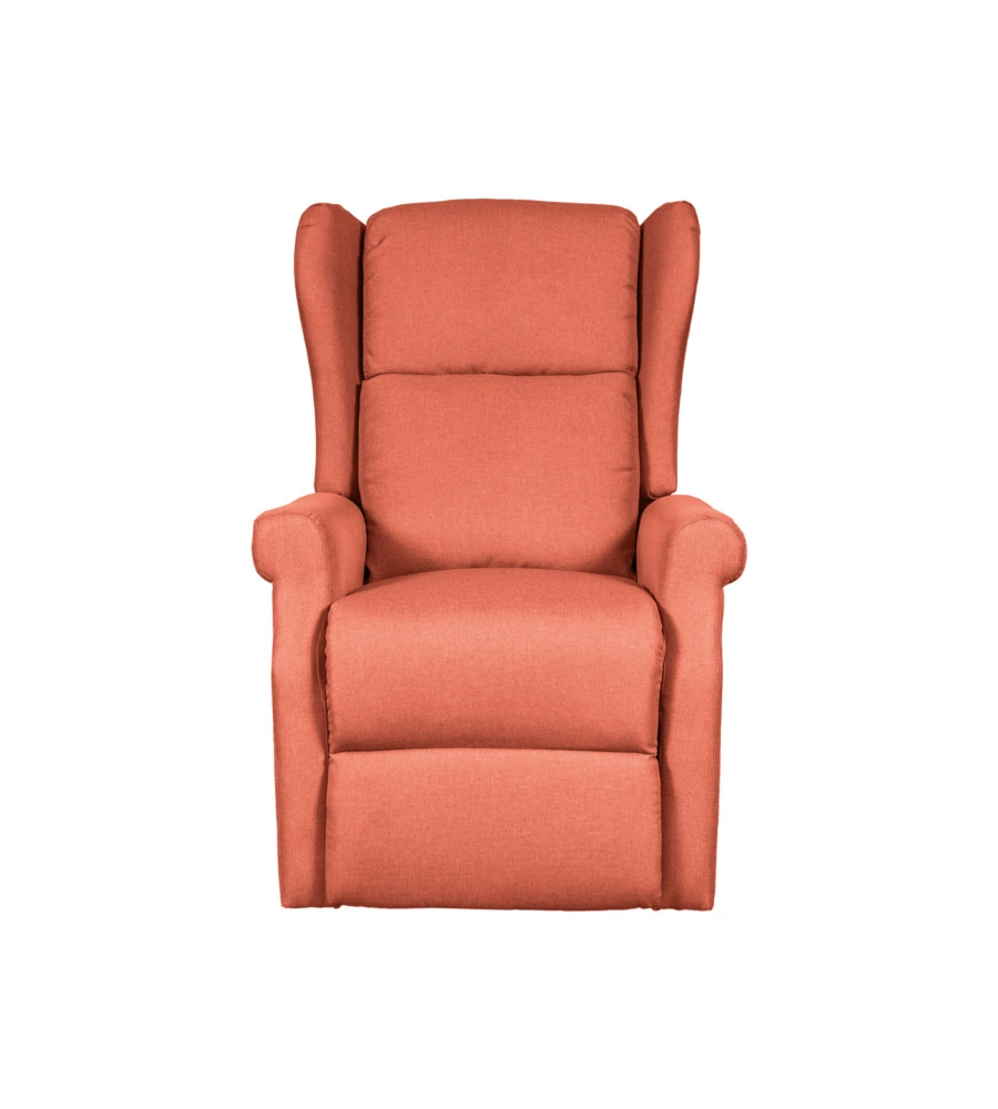 POLTRONA CON RECLINER ELETTRICO BELLAHOME "BERG" TESSUTO MATTONE, 72,5X94X109 CM