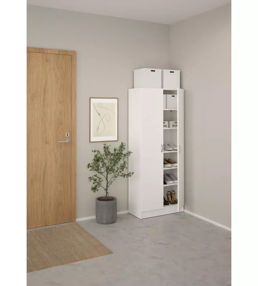 ARMADIO MULTIFUNZIONE BIANCO 69,2X34,6X170,4 CM