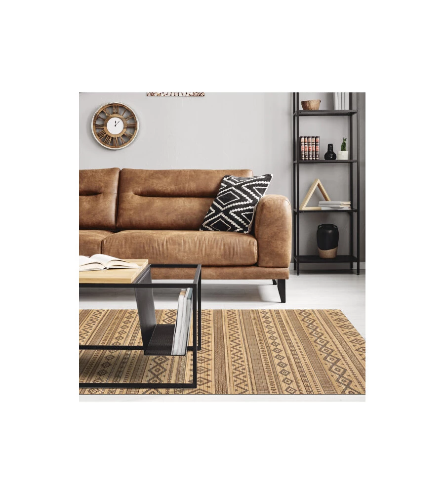 TAPPETO DA INTERNO IN BAMBOO "ETNIC NATURAL", 140X200 CM