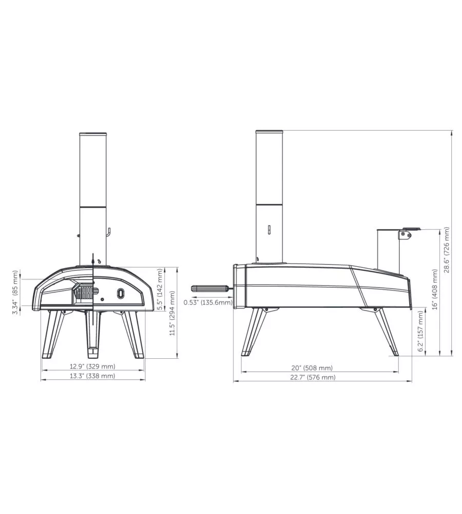 FORNO PIZZA A PELLET PORTATILE OONI "FYRA 12" 1 PIZZA