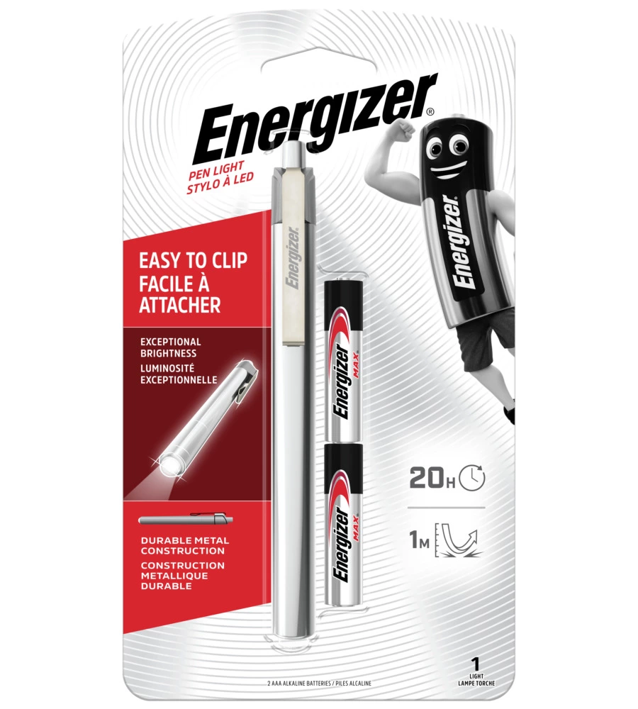 TORCIA A BATTERIA ENERGIZER "METAL PEN LIGHT" E 2 BATTERIE AAA