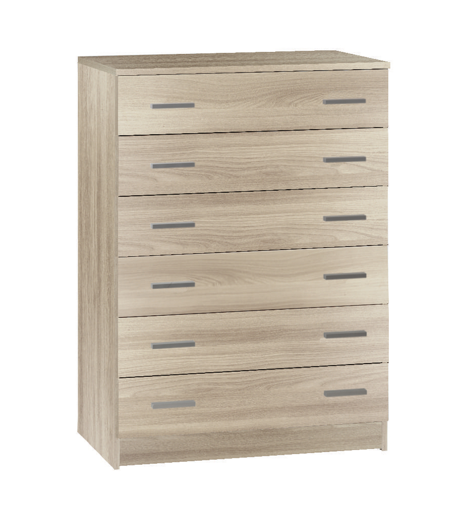 CASSETTIERA 6 CASSETTI OLMO CHIARO, 77X47X107 CM