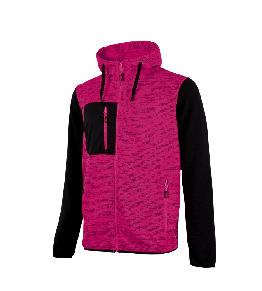 FELPA DA LAVORO RAINBOW BLACK/FUCSIA, TG S