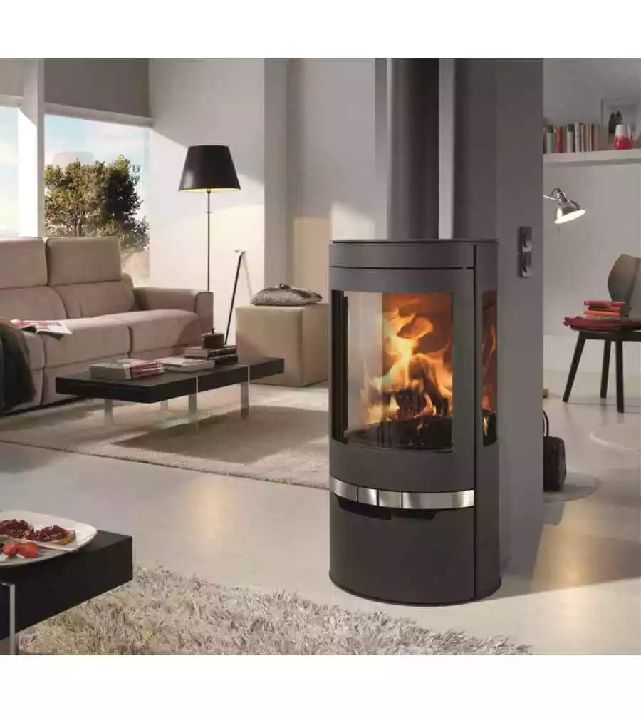 STUFA A LEGNA PANADERO "SUERTE" GRIGIO 8 KW