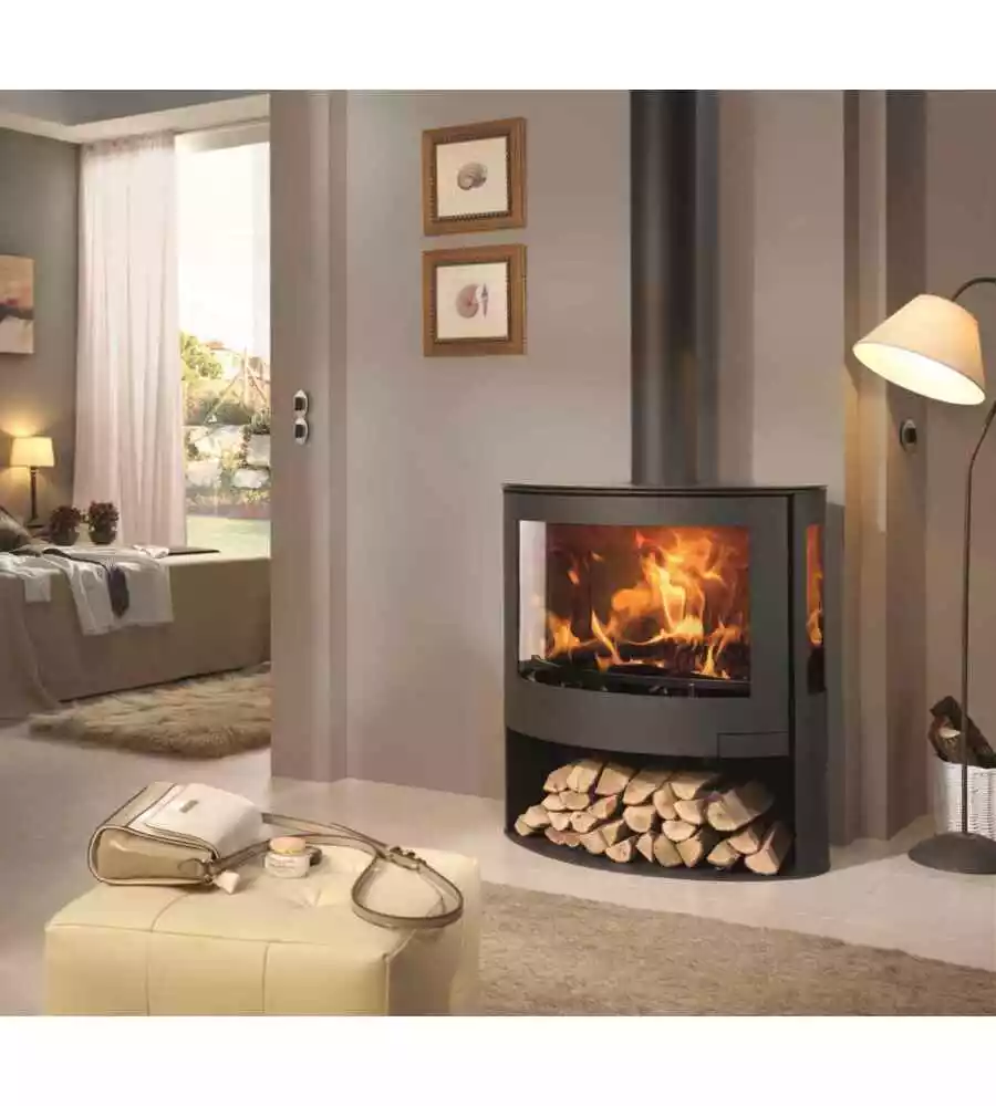STUFA A LEGNA PANADERO "IRIS" GRIGIO 7,8 KW