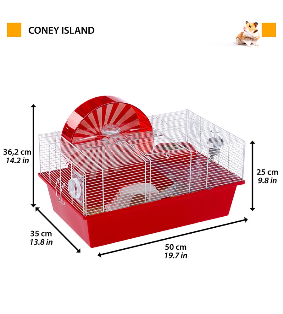 GABBIA CONEY ISLAND PER CRICETI BIANCA - FERPLAST