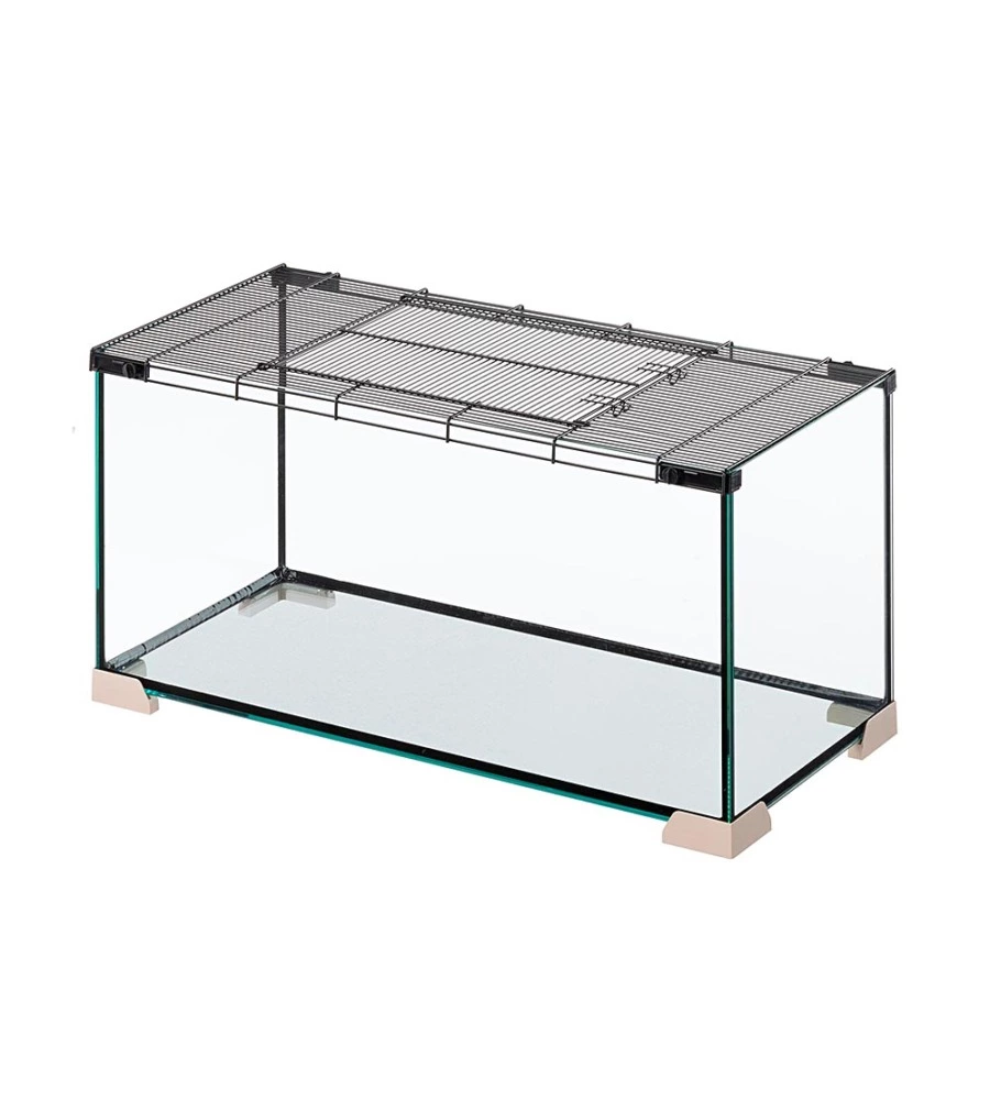 GABBIA PER TOPI E RATTI IN VETRO " JERRY 80", 81,7X36,9X43,1 CM - FERPLAST