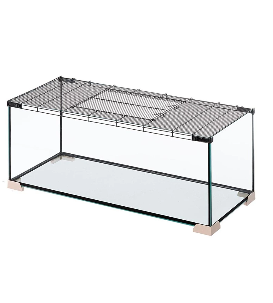 GABBIA PER TOPI E RATTI IN VETRO " JERRY 80", 101,7X42,9X43,1 CM - FERPLAST