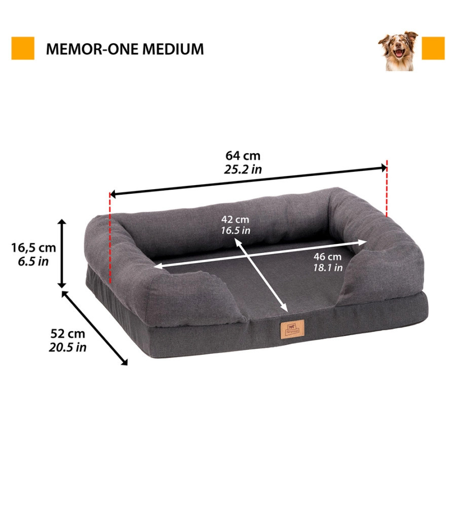 LETTINO ORTOPEDICO PER CANI FERPLAST "MEMOR-ONE" TG M