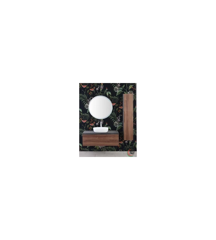 MOBILE BAGNO SOSPESO "RAVELLO" NOCE, 110X46X40 CM