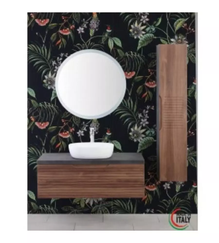 MOBILE BAGNO SOSPESO "RAVELLO" NOCE, 110X46X40 CM