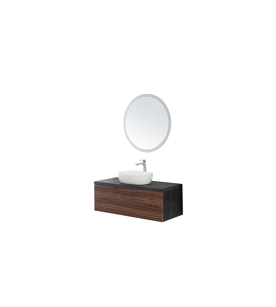 MOBILE BAGNO SOSPESO "RAVELLO" NOCE, 110X46X40 CM
