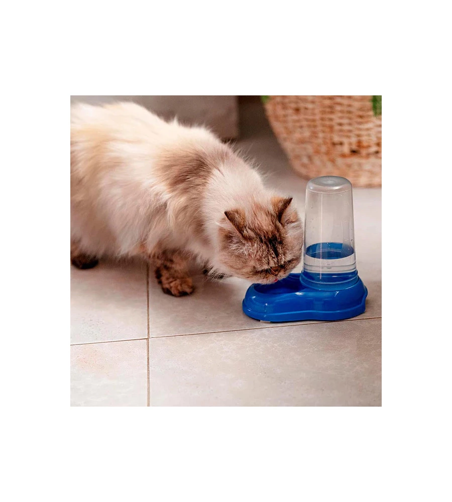 DISTRIBUTORE DI CIBO O ACQUA PER CANI E GATTI "AZIMUT 600", BLU- FERPLAST