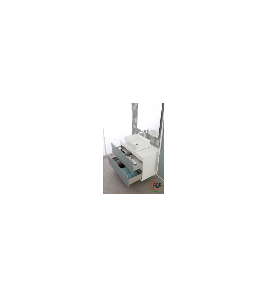 MOBILE BAGNO SOSPESO "FURORE" VERDE SALVIA, 90X46X58,5 CM