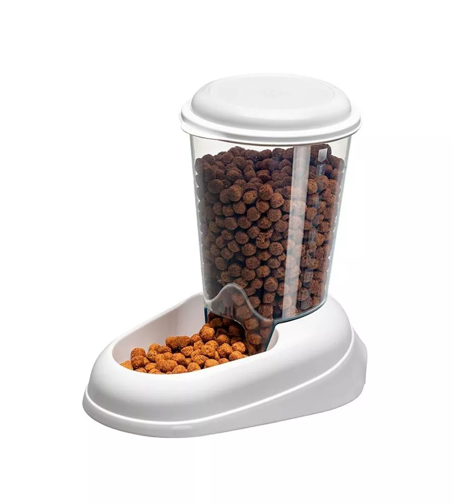 DISTRIBUTORE DI CROCCHETTE PER CANI E GATTI 3 LT - ZENITH BIANCO - FERPLAST